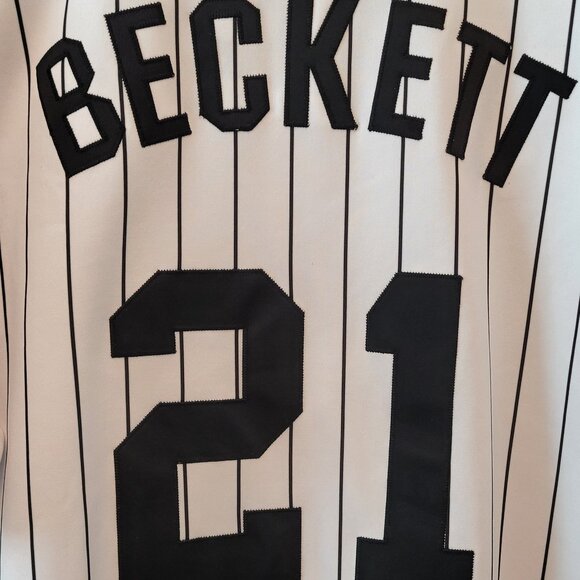 Vintage Fla Marlins JOSH BECKETT 2003 World Series 100th Anniv. Russell Jersey - Picture 9 of 11